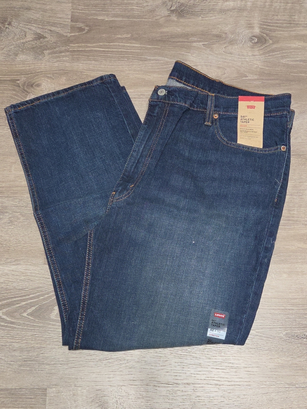 Levi's 541 Athletic Tape Blue Jeans Sits At Your Waist Size 42 X 30 - NWT
